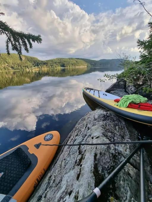 Treetop Ekne - Hytte I Skogen Med Hengebru Hotel Levanger Ngoại thất bức ảnh
