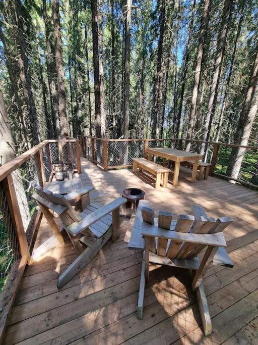 Treetop Ekne - Hytte I Skogen Med Hengebru Hotel Levanger Ngoại thất bức ảnh