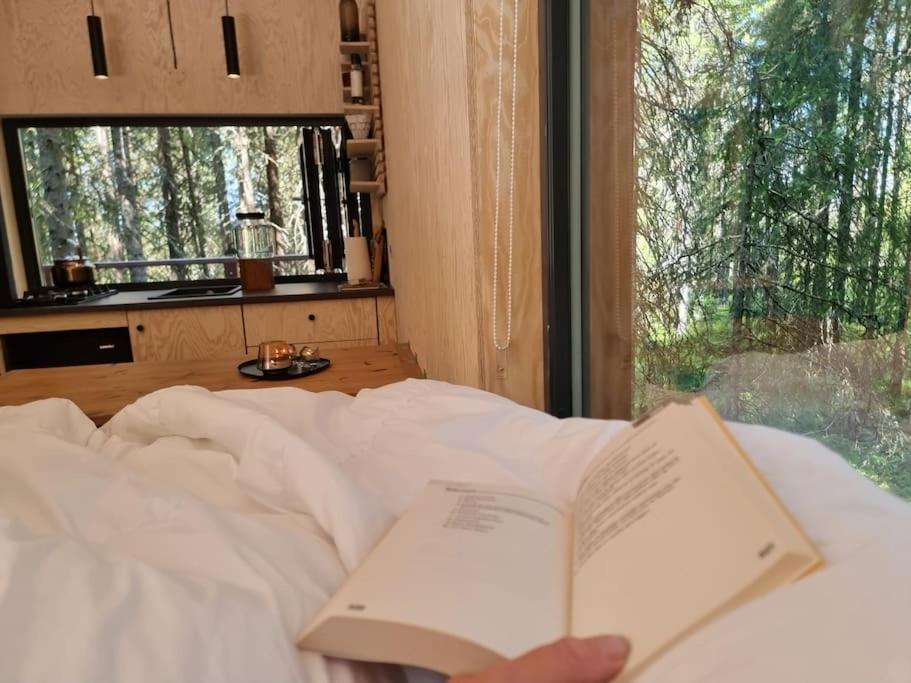 Treetop Ekne - Hytte I Skogen Med Hengebru Hotel Levanger Ngoại thất bức ảnh